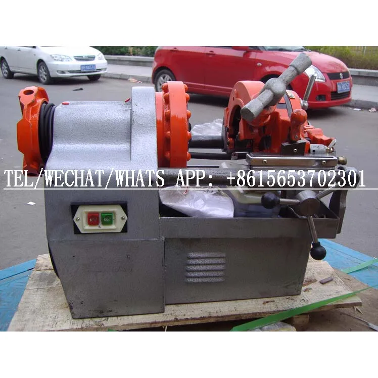 Stainless steel pipe iron pipe cut external thread Threading inner hole chamfering machine