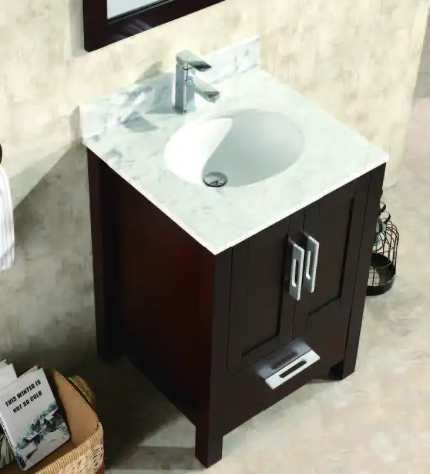 Factory Direct Sale Modern Style Free Standing Bathroom Vanity Furniture with Countertop