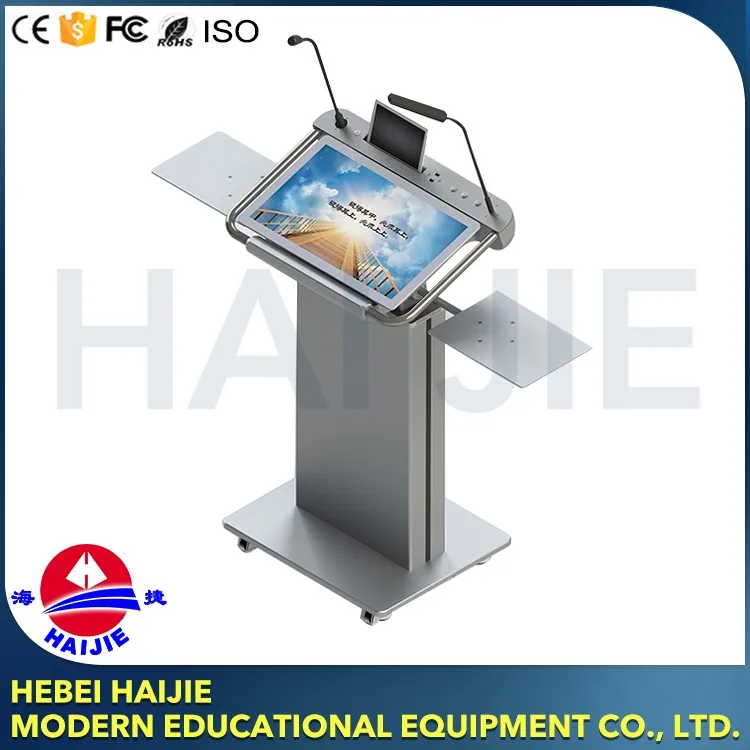 Metal Teacher Steel Multimedia Rostrum Digital Podium