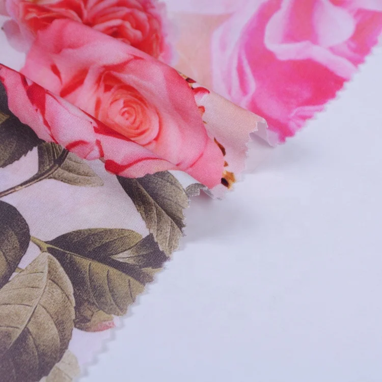 Высокое качество, оптовая продажа, мягкая на ощупь ткань из вискозы с большим цветочным принтом