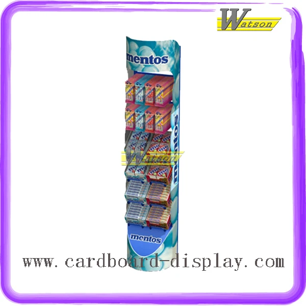Mentos Candy Novel Cardboard Paper Floor Display Stand