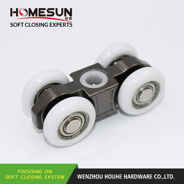 Soft closing mechanism top hanging sliding door damper