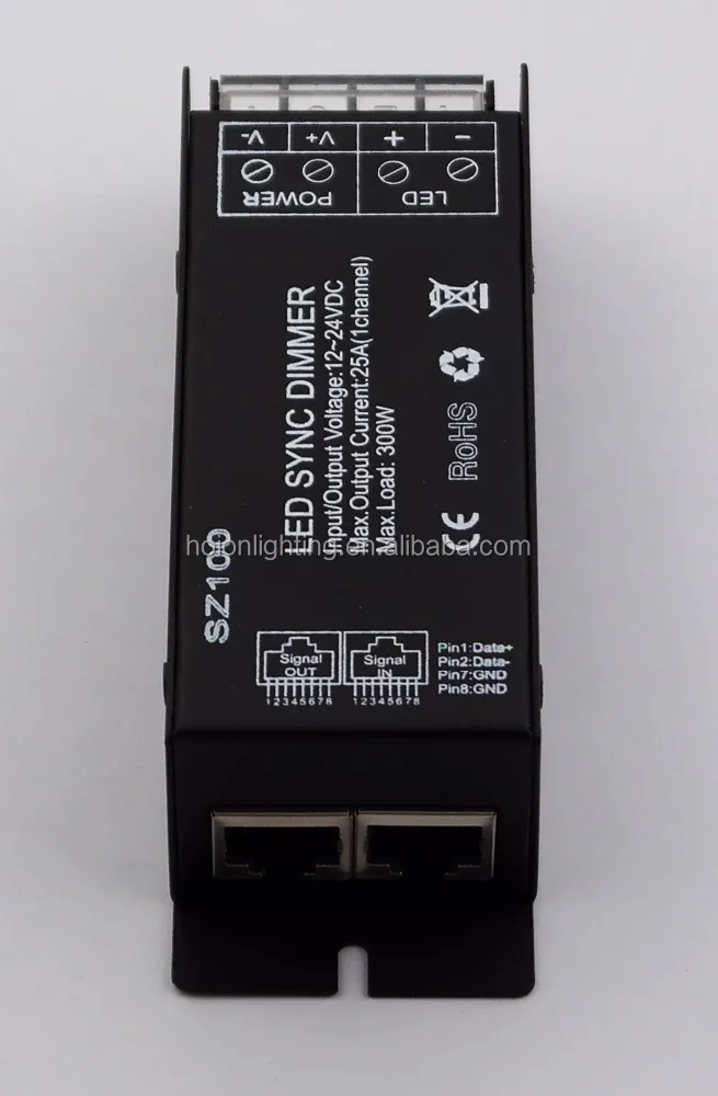 Manufacturer 12V 24V 300W 600W 25A SZ100 single color synchronous sync led dimmer