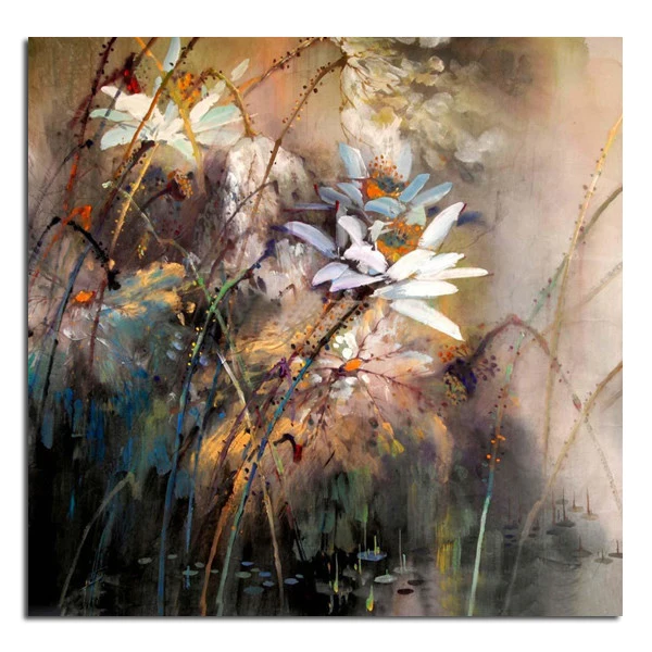 100 hand painted paintings Wholesale Canvas Acrylic painting Flower