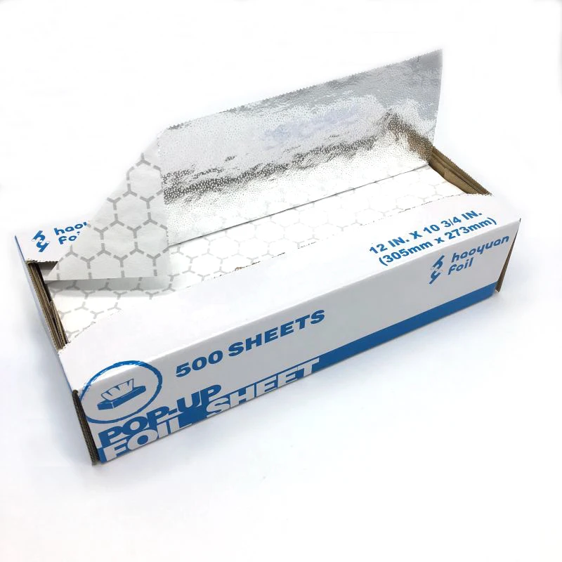 OEM pop up sheet hamburger food paper laminated aluminum foil wrapping paper