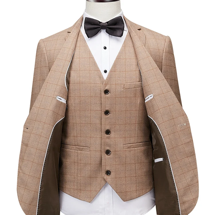 Tailor  Made Slim Fit Style Men Business Suits Men Wedding Suits One Button Luxury Blazer Pants Suit for Men