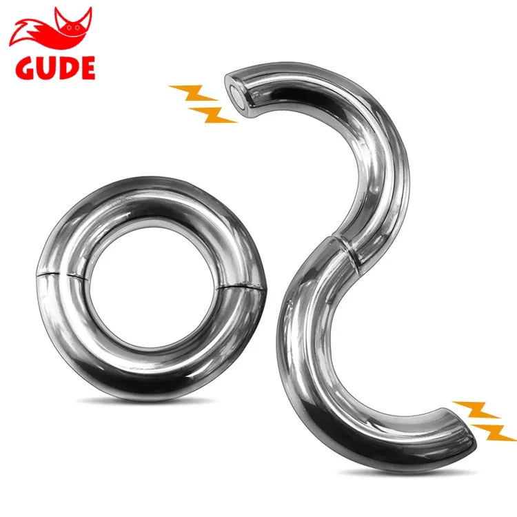 stainless steel scrotum bondage stretcher magnet pendant penis ring for men health care
