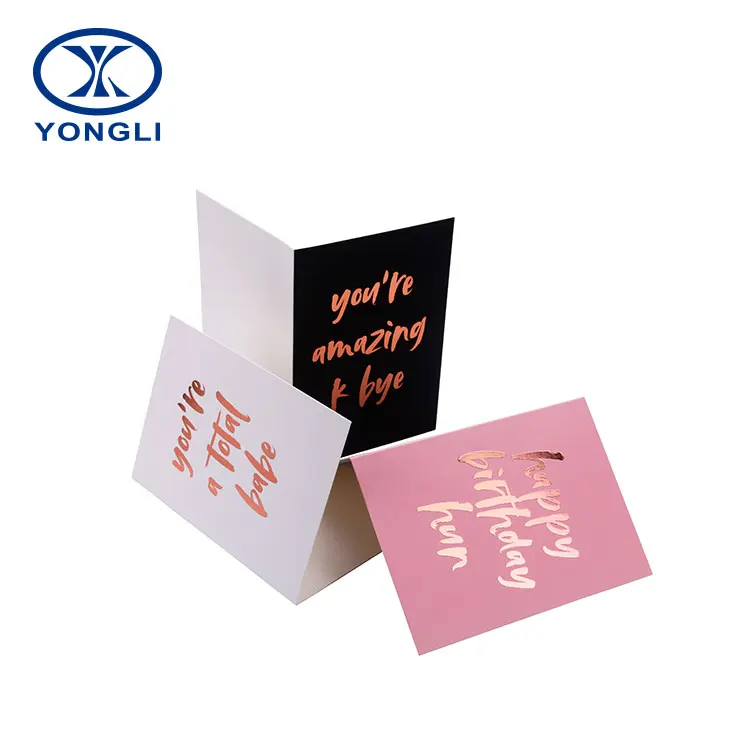 High Quality Luxury Custom metallic foil logo business card/postcard/wedding card/thank you card
