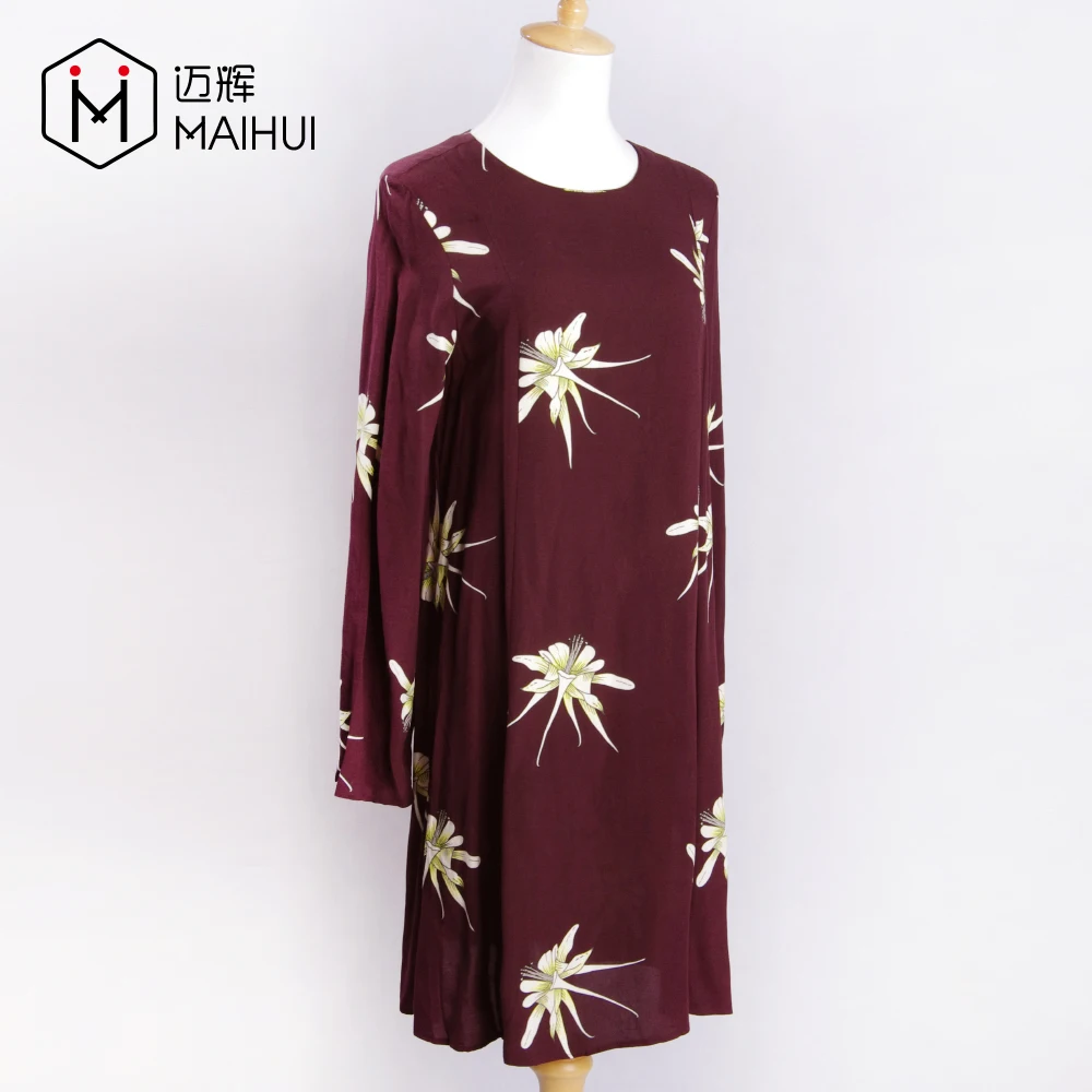 
Ladies Dress Custom Design Floral Chiffon Women Long Dress 