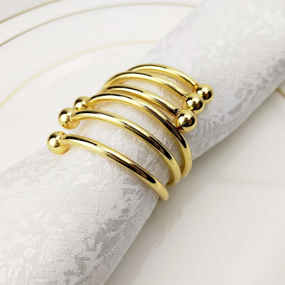spiral gold napkin rings for wedding
