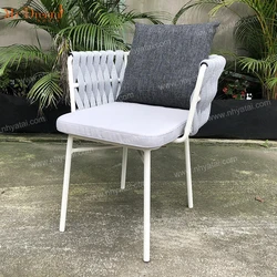 Mr.Dream 2020 high end weather resistant stackable outdoor woven rope dining chair