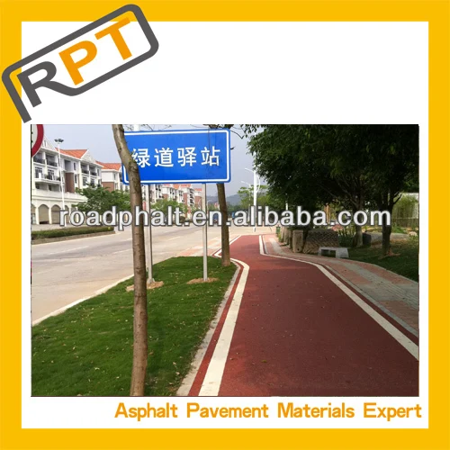 Roadphalt color green hot mix Asphalt