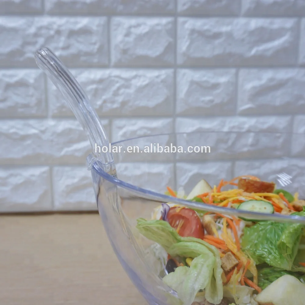 [Holar] Acrylic Transparent Salad Spoon Fork Server Set