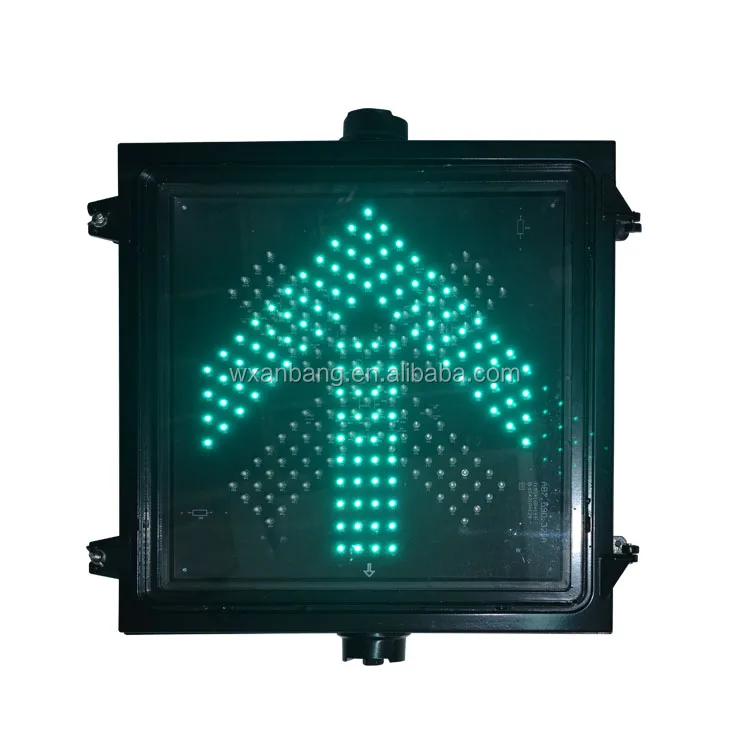 Roadway Safety Sign, Big Red Cross Green Arrow Traffic Sign
