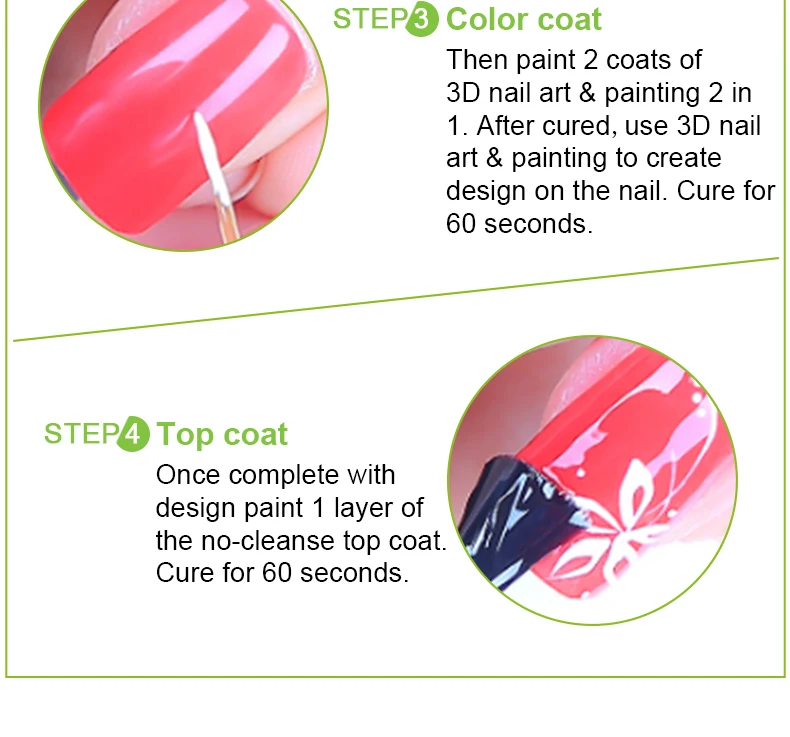 V&W 500 Colors 3D Nail Art Paint Color Gel Draw Painting Acrylic Color UV Gel DIY Nail Art