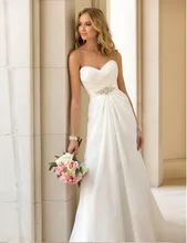 2016 New Arrival Dress Elegant Wedding Dresses Chiffon vestidos de novia Beach Bridal Gowns White/ Ivory / Red Color