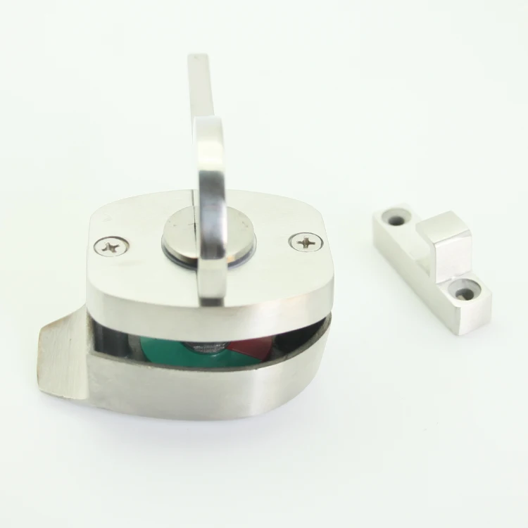 toilet partition door lock with indicator