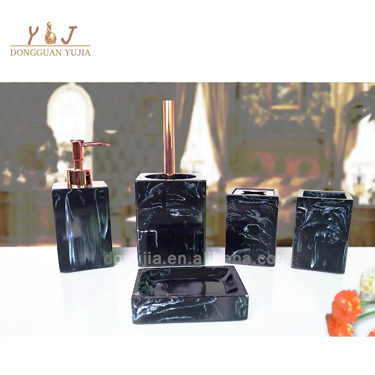 
China Green Resin Bathroom Accessories Toilet Set Marble Lanka Tiles Accessory Bathroom Set 