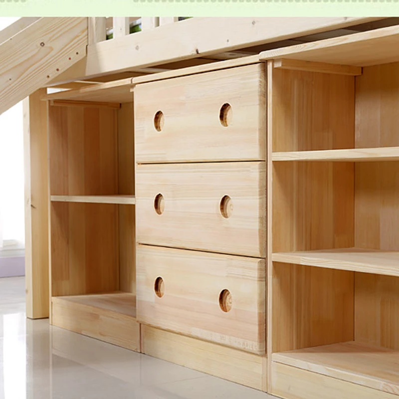 Latest Bedroom Furniture Wooden Kids Cartoon Slide Storage Bed Set Designs