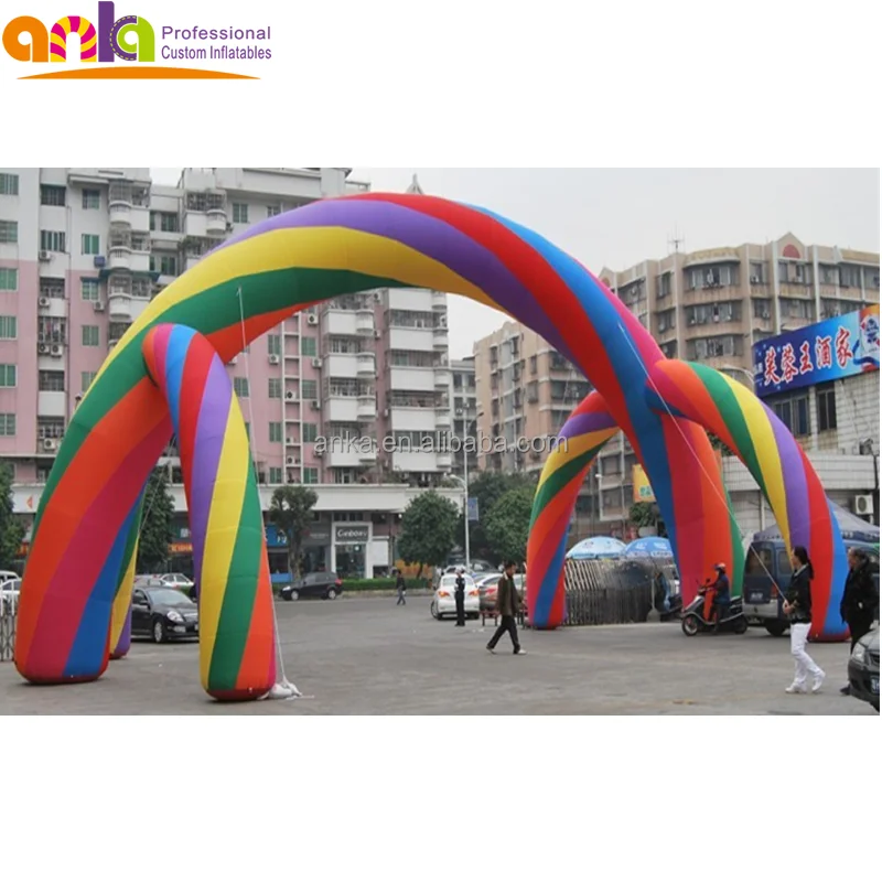 Hot selling inflatable rainbow arch for decoration advertising