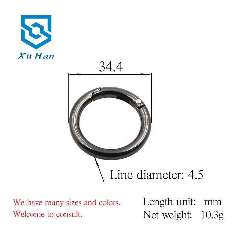 Factory direct sale, hot selling high quality metal spring gate o ring for handbags
