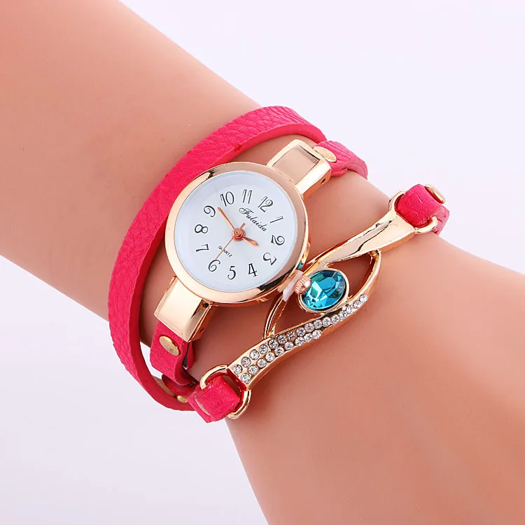 Gem-encrusted Bracelet Watch European And American Top Selling Ladies Watch Time Zone Quartz Watch