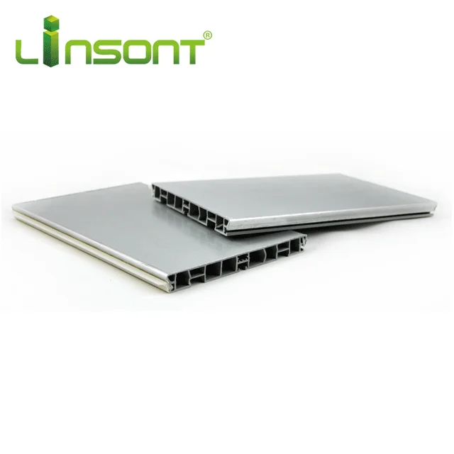 Linsont floor corner cover accessories painted aluminum baseboard pvc skirting board