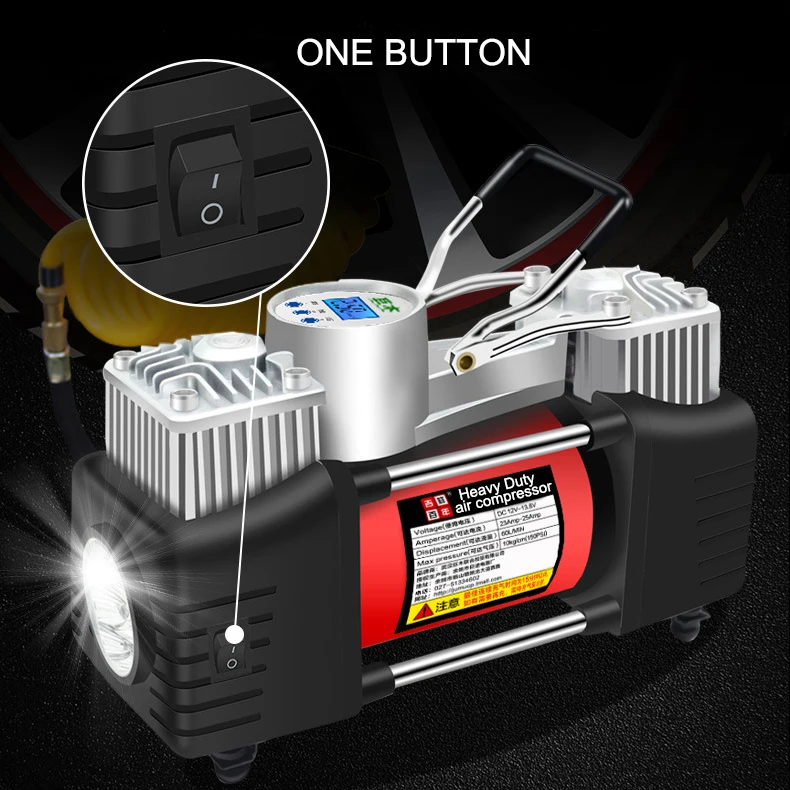 2 cylinder air compressor  car pump 12v machine