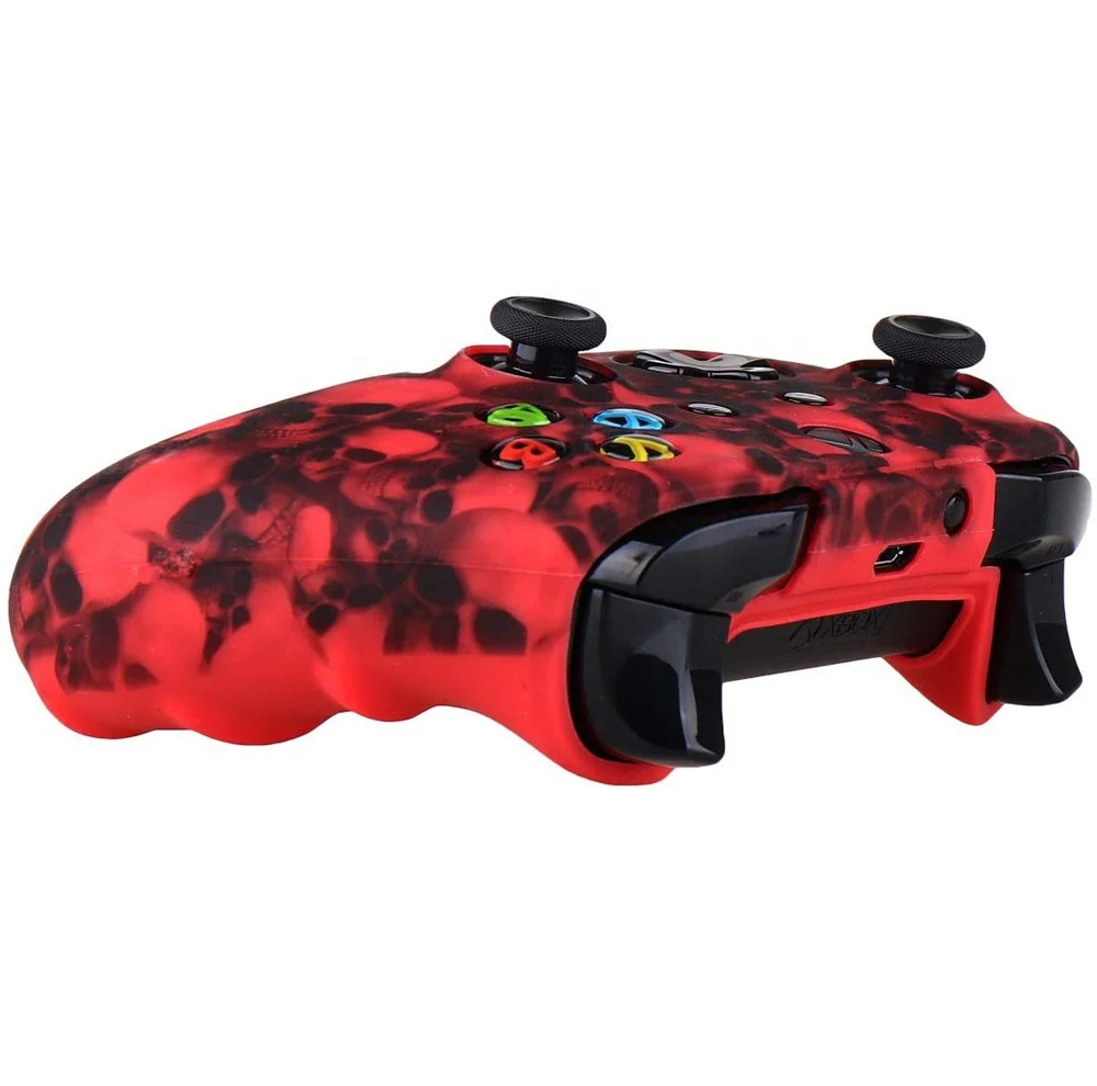  Камуфляж вода трансферная печать Череп силиконовый чехол с отделением для кредитных карт Microsoft Xbox One X и S контроллер