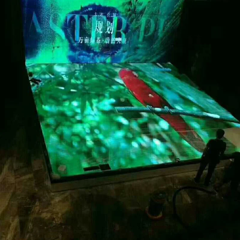 P2.9 P3.91 IP65 waterproof disco wedding stage dance floor tiles  3D interactive led screen display panel
