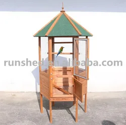 Wholesale Large Bird Cage Outdoor Wooden Bird House Cages Aviaries For Parrot Birds Cages
