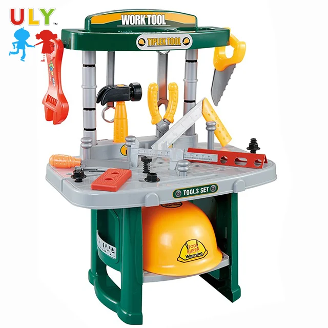 Wholesaler children tool set for kids pretend play toys for kids table set toy with safe head
