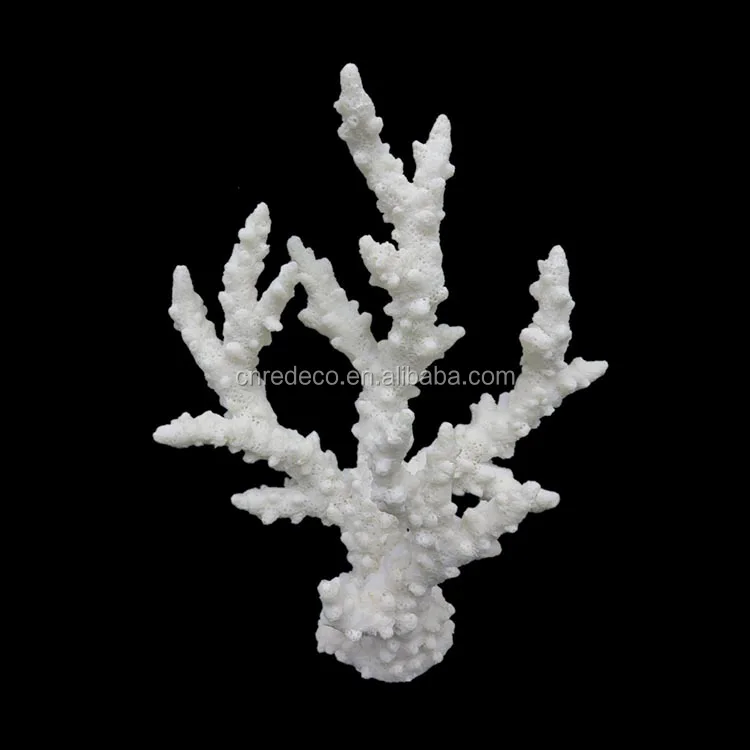 European Style Artificial Aquarium White Coral Tree Home Decoration White Resin Coral