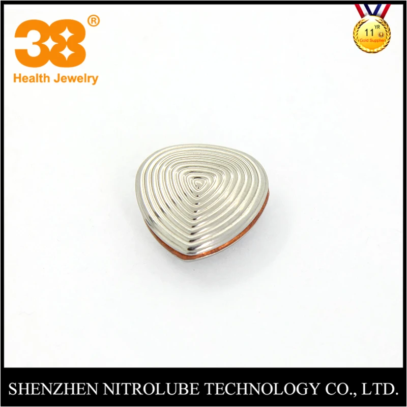 Nitrolube health triangle stainless steel 4000 gauss magnetic nano bio scalar energy heart pendant