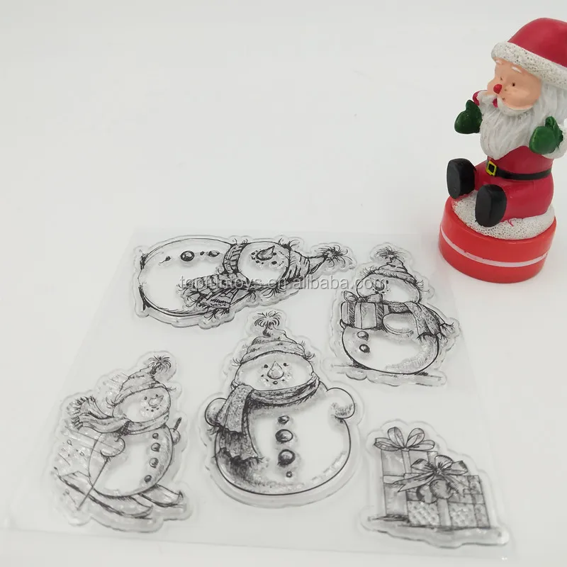 
Craft scrapbook Christmas gifts snowman clear rubber stamp for card making 