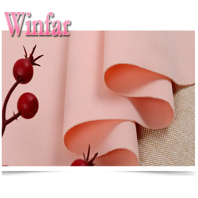 Winfar Textile New Product Soft Knit Polyester Stretchy DTY Scuba Print Flock Fabric