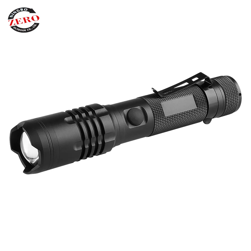 
High Power USB Rechargeable Strobe Flash Light Tactical LED Long Focus Waterproof Hunting Hand Torch Lamp 