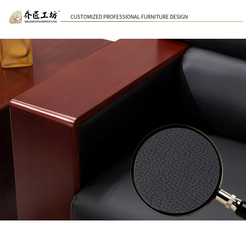 Leather Office Sofa Set Modern Style Business Reception For Office