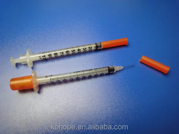 0.3ml 0.5ml 1ml disposable insulin syringe