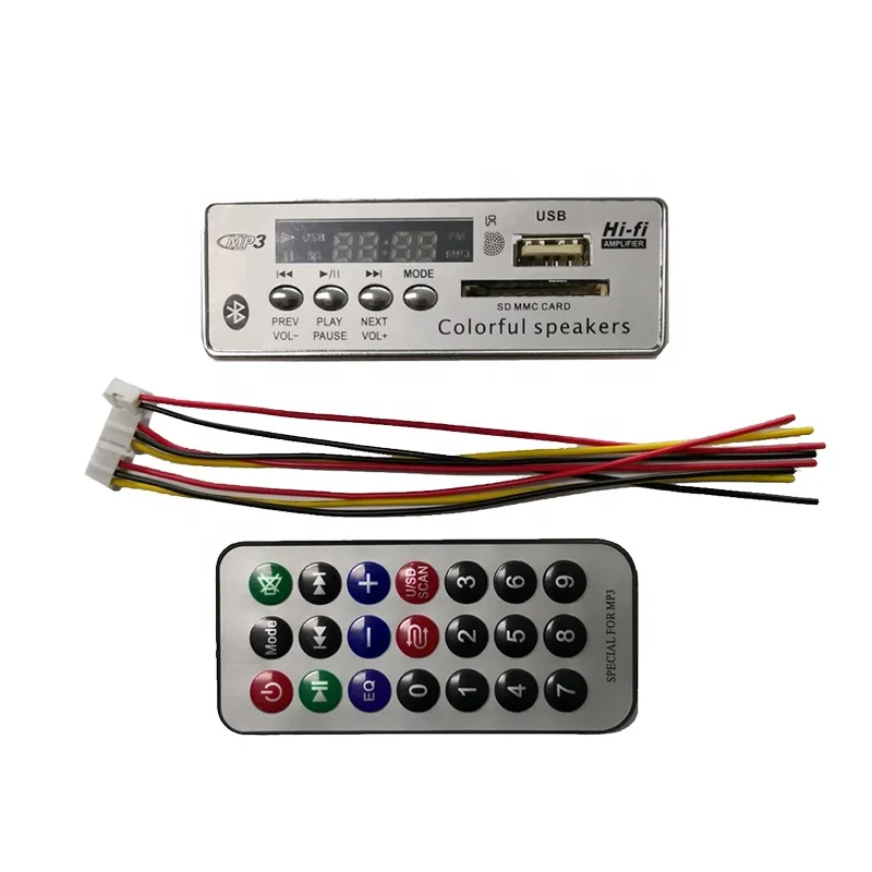 J&Q car 12v/24v fm transmitter player mp3 decord board