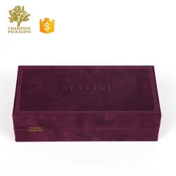 Wholesale elegant velvet suede crafts perfume packaging gift box