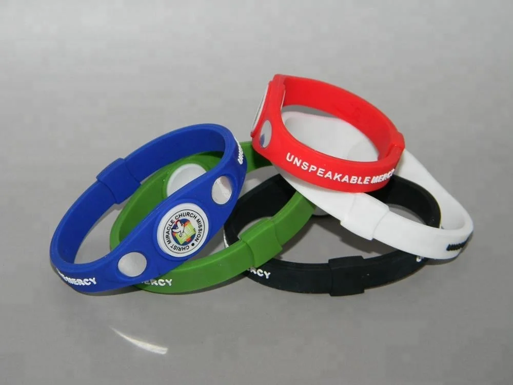 Custom Balance 3000 holograms negative ions silicone Power energy bracelet balance bands