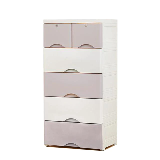 Large 3 5layer plastic storage drawers for clothes storage