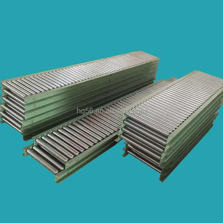 Portable steel roller conveyor table