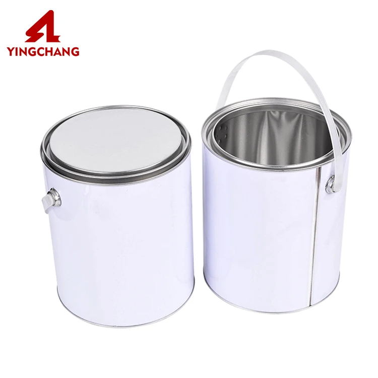 1L white round metal tin can manufacturer