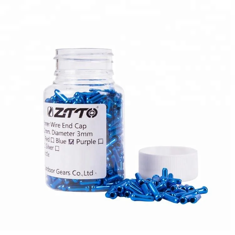 ZTTO 500pcs Bicycle Inner Wire End Caps Brake Shifter Cable Tips Wire Aluminum alloy Cap Fits for Brake Shift Derailleur Crimps