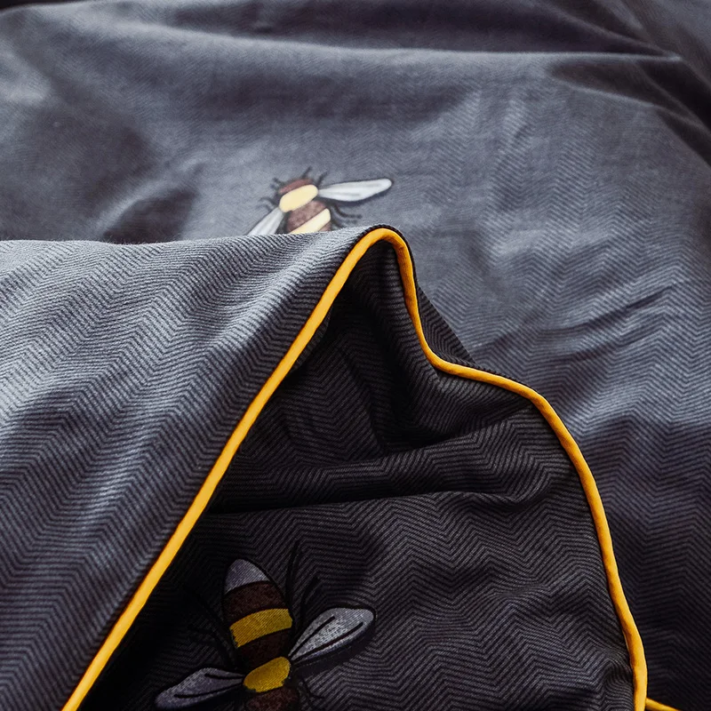 Percale 100% cotton linen 3-piece paisley boho bedding sheet set