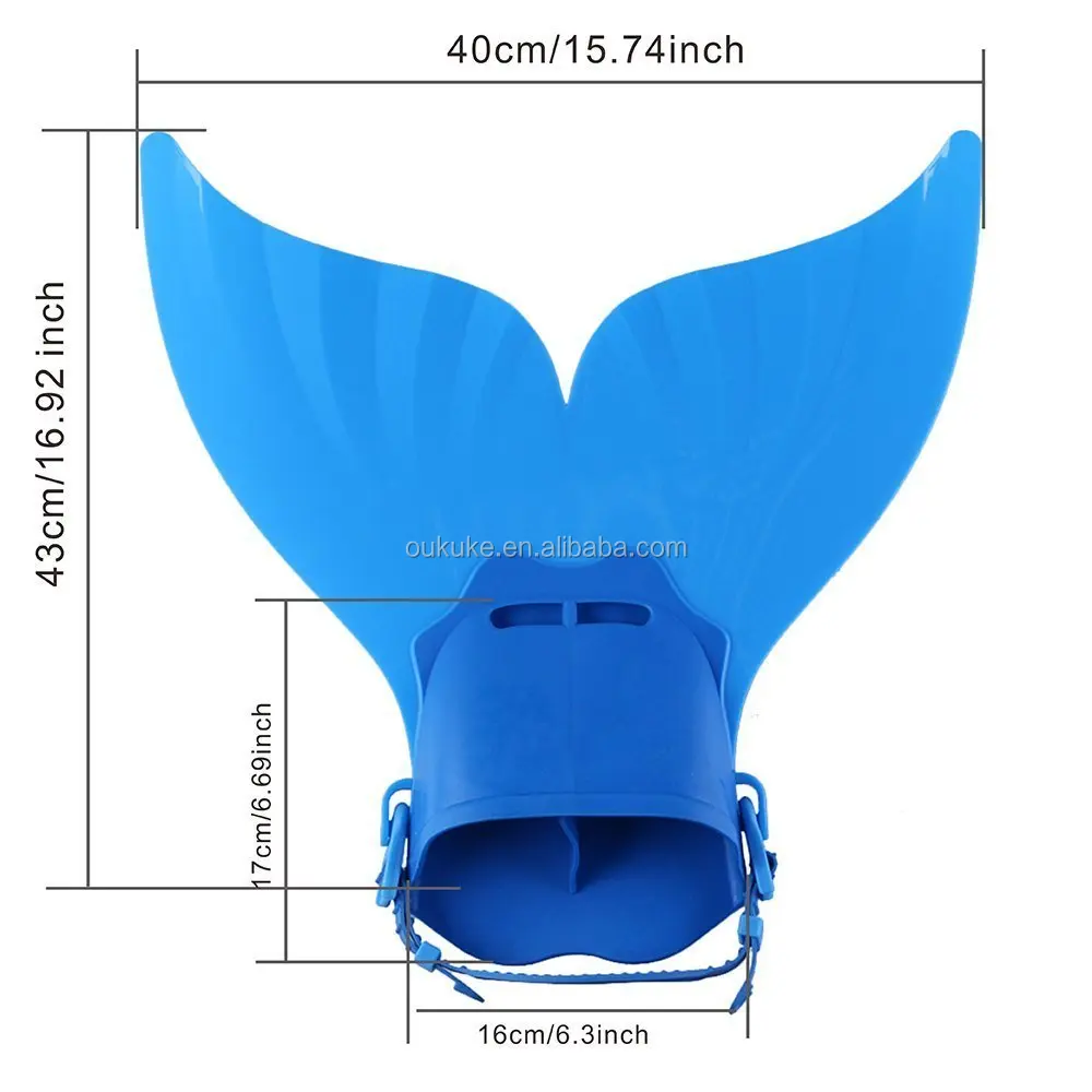 2018 pink green adjustable China cheap quality swim fins mermaid tail monofin