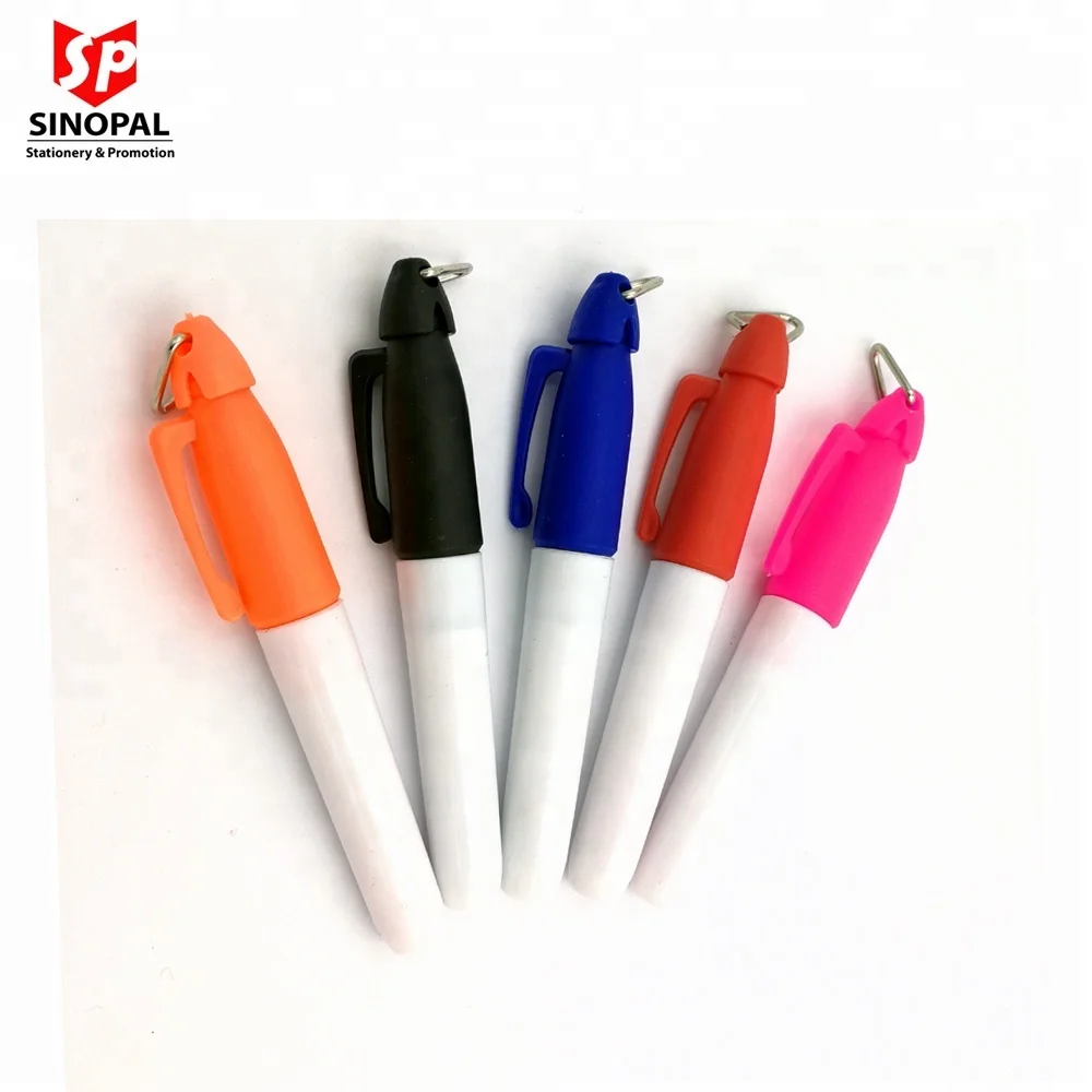 water proof Golf ball liner permanent marker pen with keychain for golf ball lining