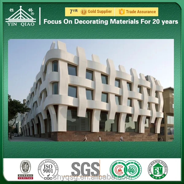 Commercial Building Exterior Wall Designs Grc Decorative Cladding